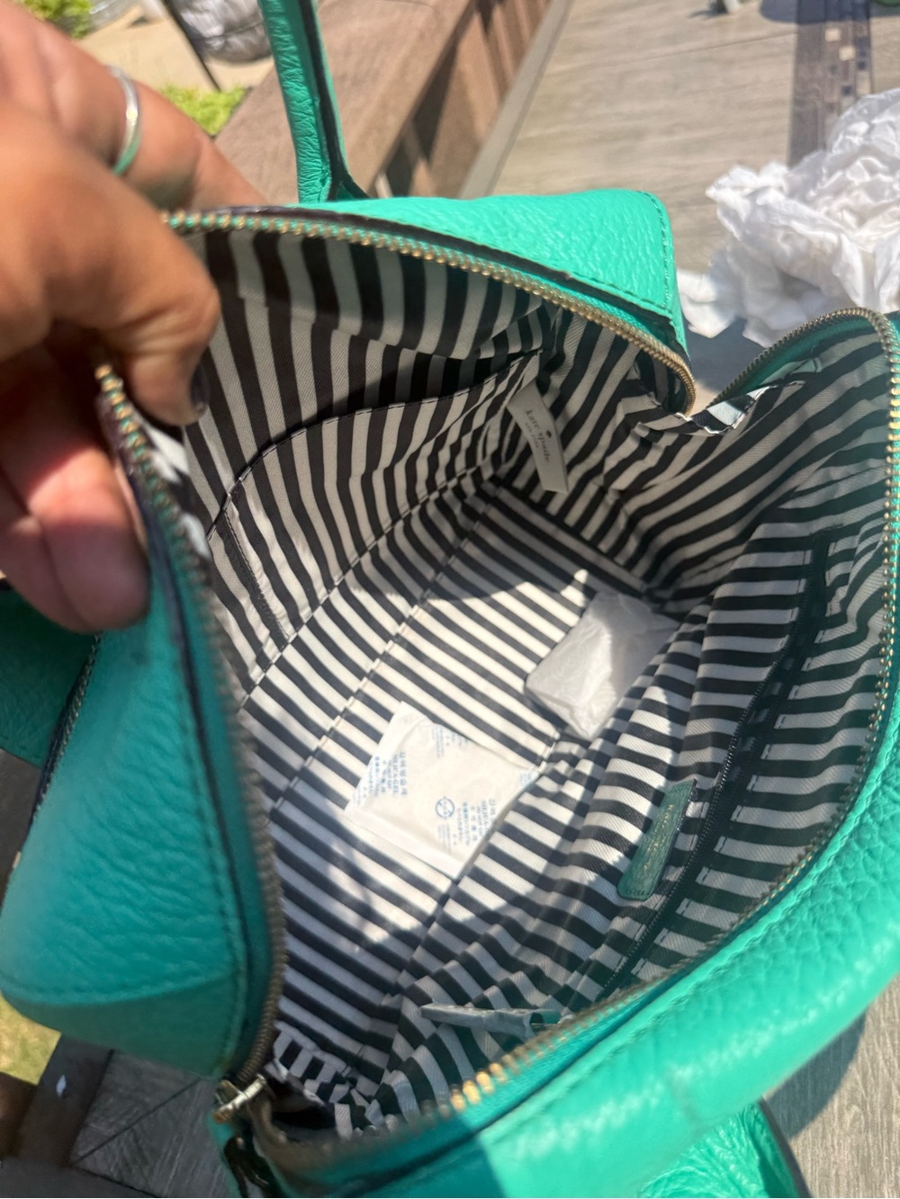 NWT Kate Spade New York Southport Avenue Alessa Satchel Turquoise Crossbody Bag - Picture 10 of 12